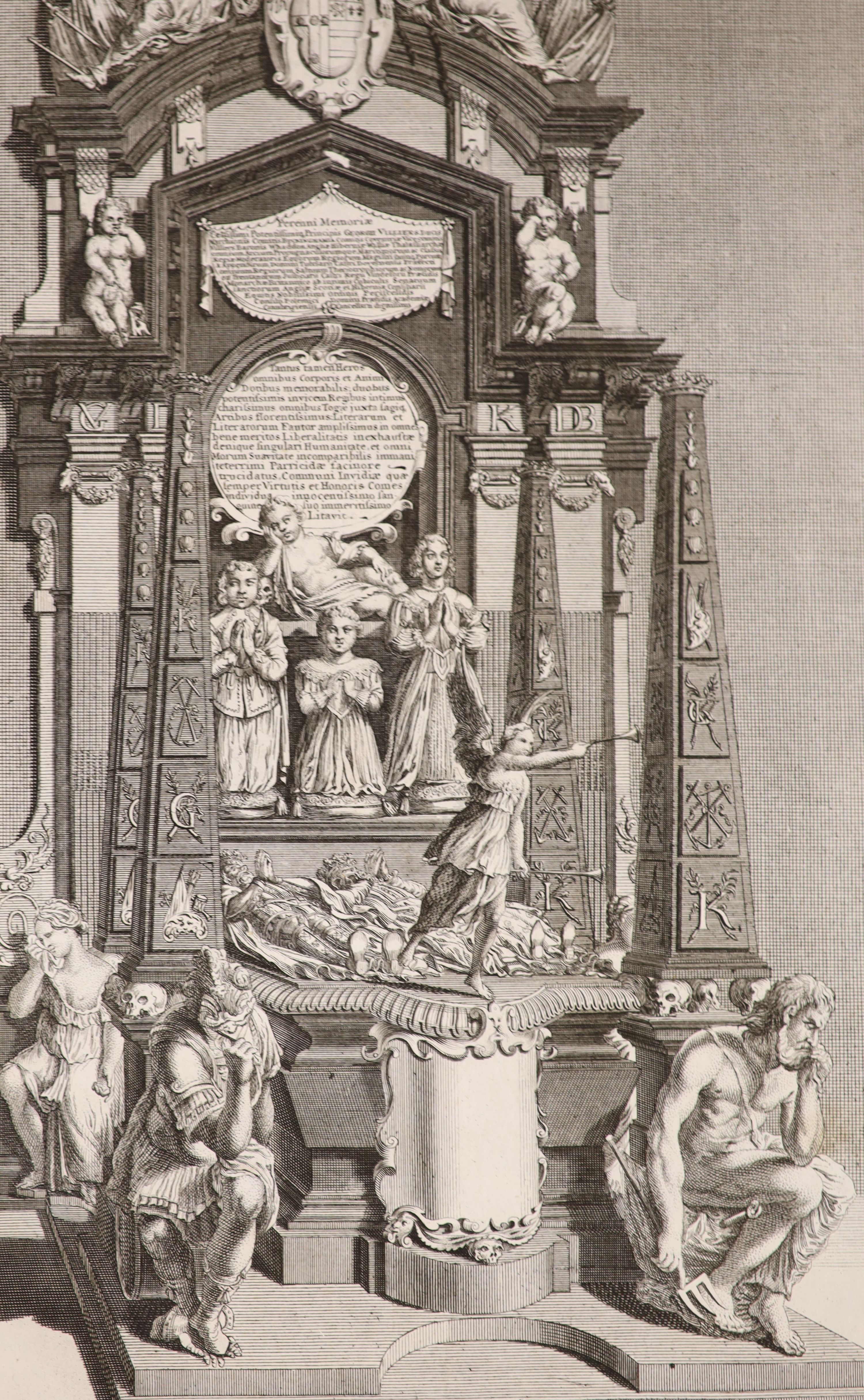 A group of mostly 18th century engravings, Topographical and architectural studies, largest approx. 27 x 40cm, unframed